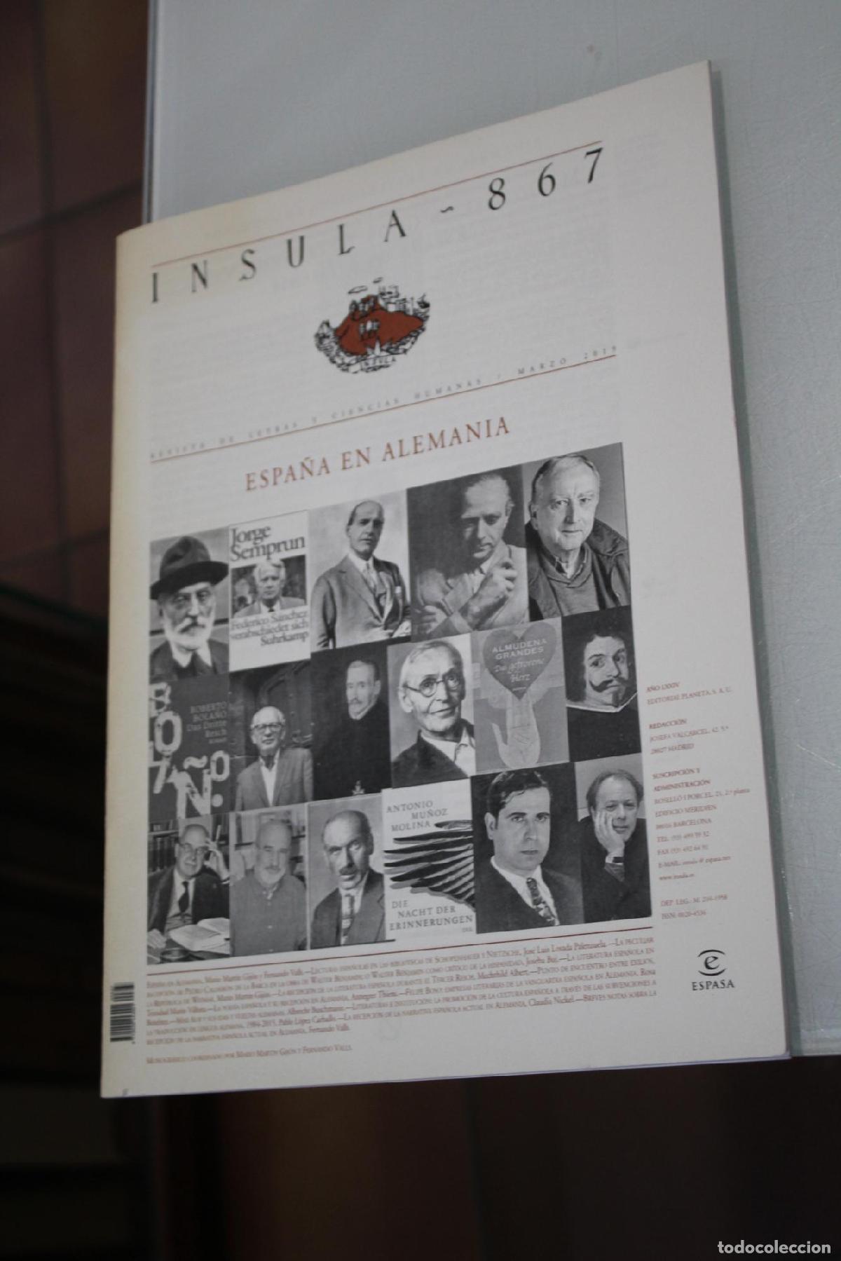 Coleccionismo de Revista Blanco y Negro: &Iacute;nsula, 867. Espa&ntilde;a en Alemania. Marzo 2019. - Vv.aa.