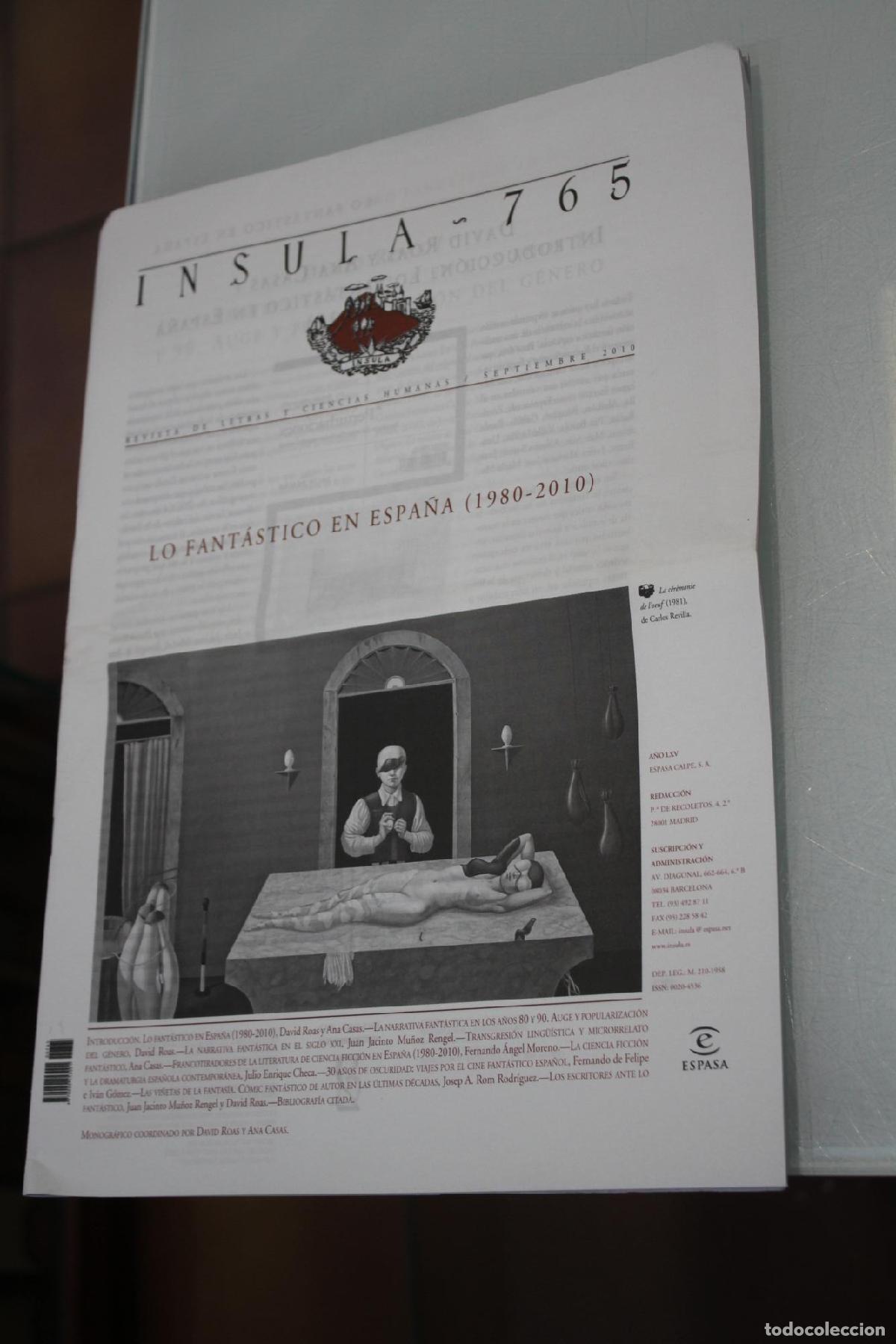 Coleccionismo de Revista Blanco y Negro: &Iacute;nsula, 765. Lo fant&aacute;stico en Espa&ntilde;a (1980-2010). Septiembre 2010. - Vv.aa.