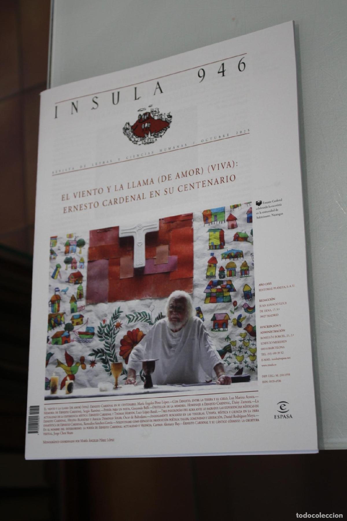Collectionnisme de Magazine Blanco y Negro: &Iacute;nsula, 946. El viento y la llama (de amor)(viva): Ernesto Cardenal en su centenario. Octubre 2025.