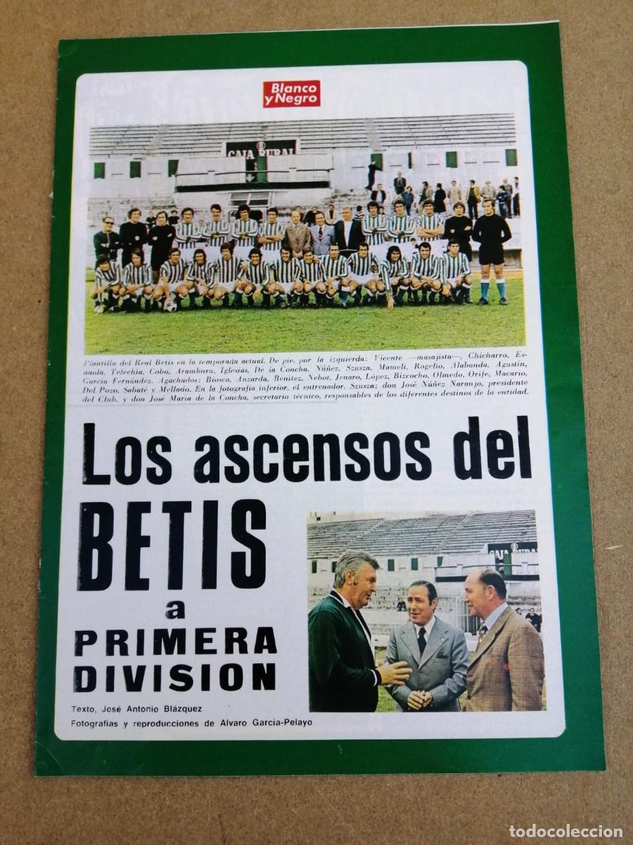 Coleccionismo de Revista Blanco y Negro: ALBUM REVISTA BLANCO Y NEGRO. LOS ASCENSOS DEL BETIS A PRIMERA DIVISION