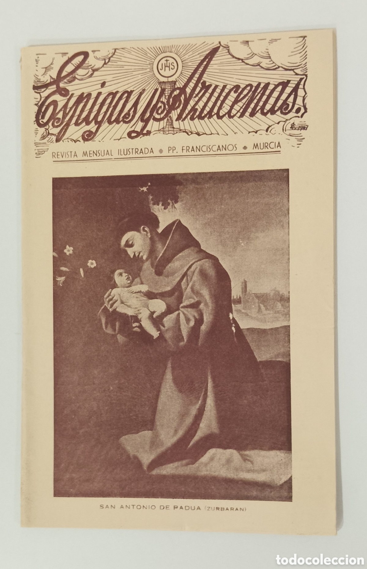 Colecionismo de Revistas Preto e Branco: REVISTA 1951. ESPIGAS Y AZUCENAS - PADRES FRANCISCANOS MURCIA. JUNIO 1951