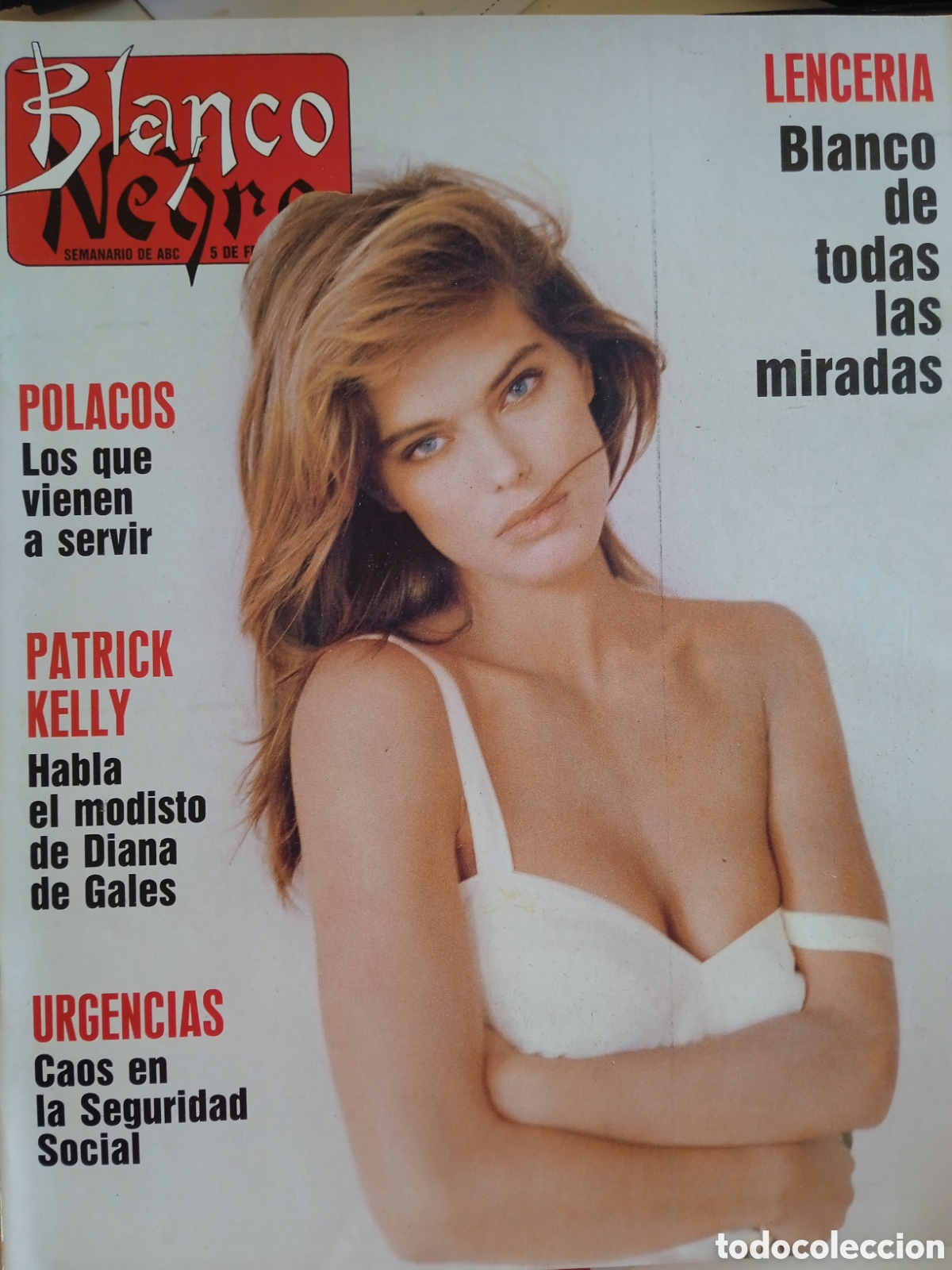 Coleccionismo de Revista Blanco y Negro: Blanco y Negro n&deg;3632 Ramones Cruyff Alfonso de Borb&oacute;n Patrick Kelly portada Stephanie Seymour