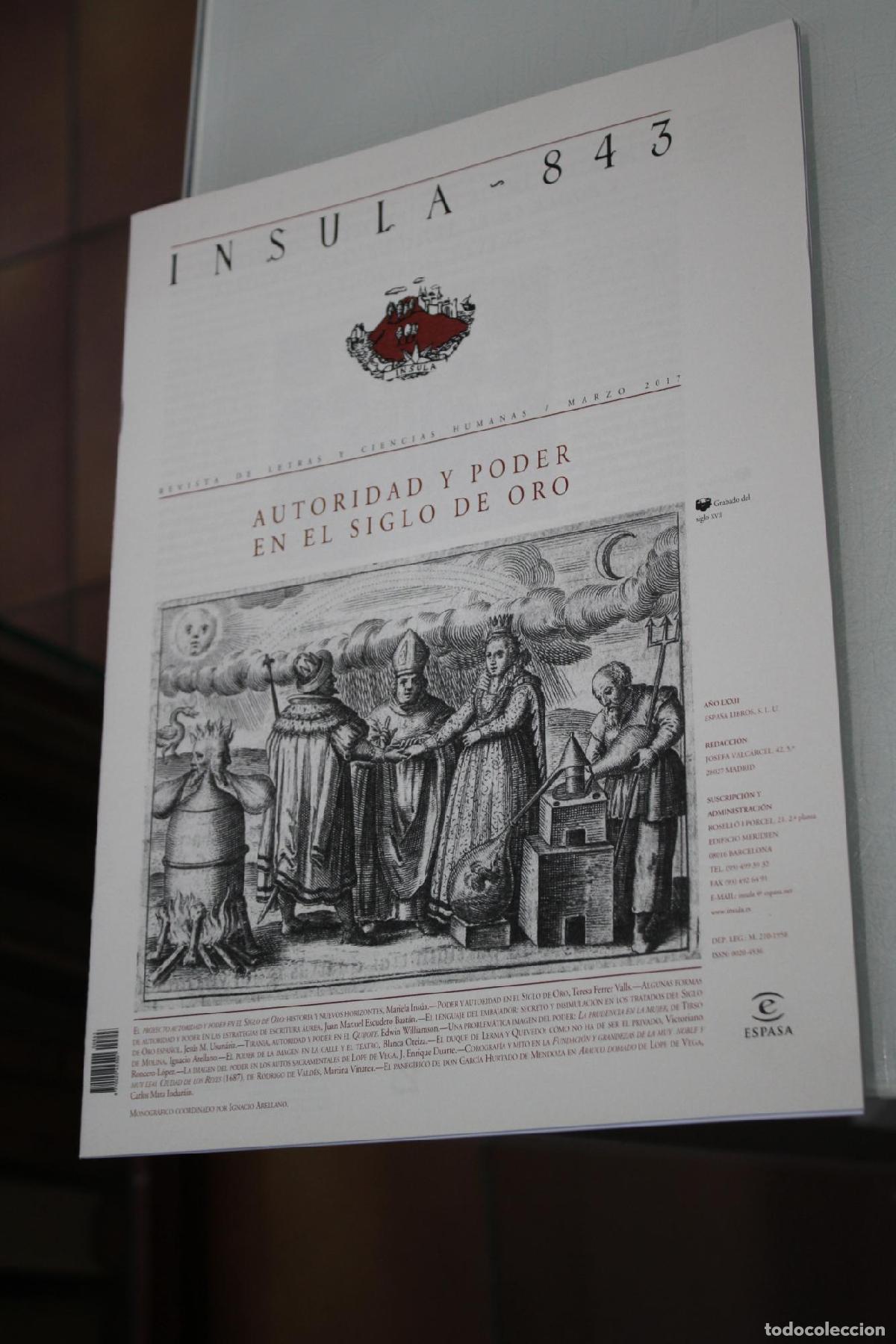 Coleccionismo de Revista Blanco y Negro: &Iacute;nsula, 843. Autoridad y poder en el Siglo de Oro. Marzo 2017. - Vv.aa.