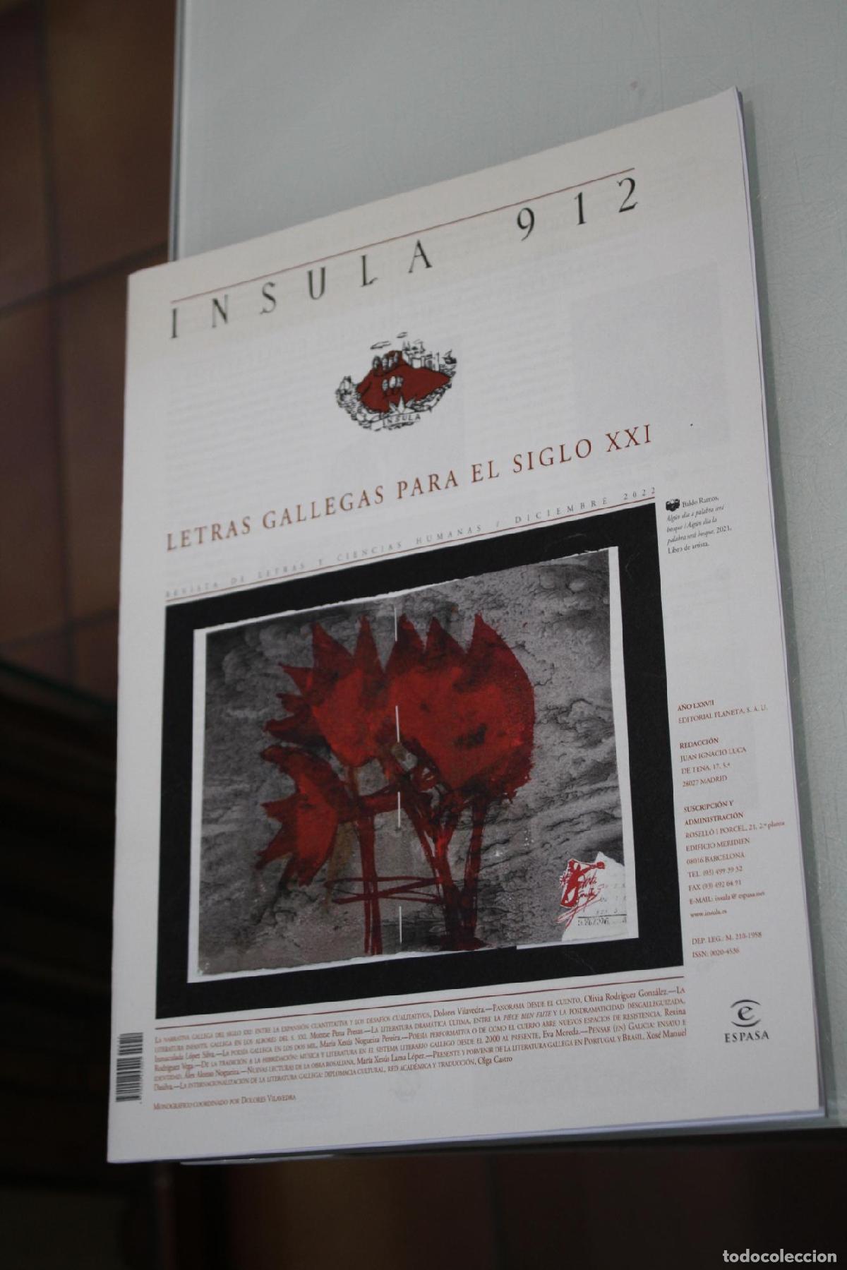 Coleccionismo de Revista Blanco y Negro: &Iacute;nsula, 912. Letras gallegas para el Siglo XXI. Diciembre 2022. - Vv.aa.