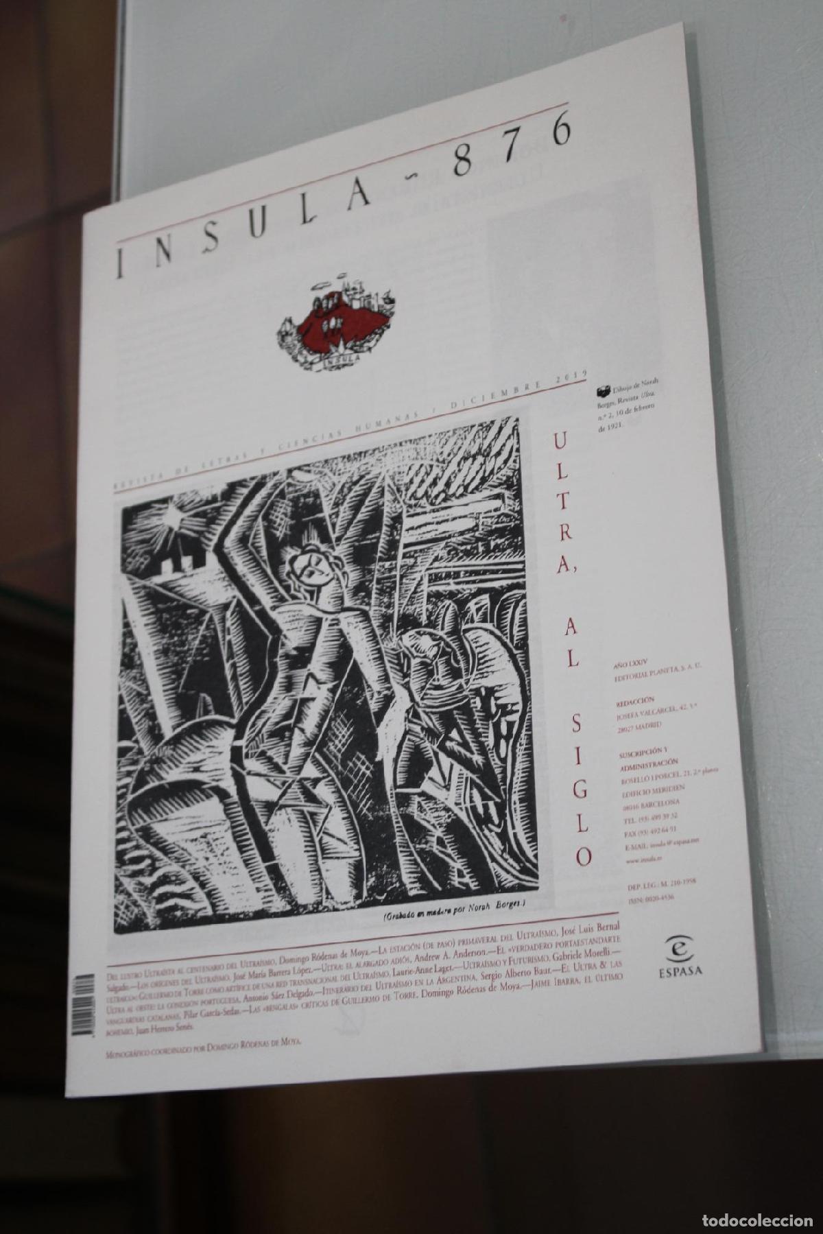 Coleccionismo de Revista Blanco y Negro: &Iacute;nsula, 876. Ultra, al siglo. Diciembre 2019. - Vv.aa.