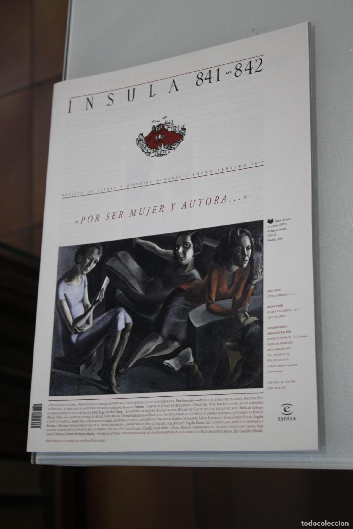 Coleccionismo de Revista Blanco y Negro: &Iacute;nsula, 841-842. &rdquo;Por ser mujer y autora...&rdquo;. Enero-Febrero 2017. - Vv.aa.