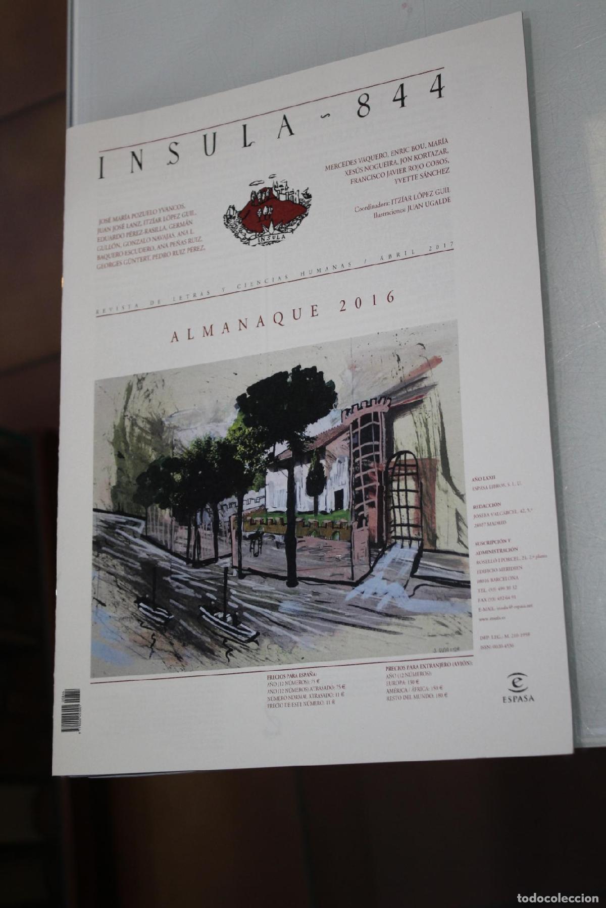 Coleccionismo de Revista Blanco y Negro: &Iacute;nsula, 844. Almanaque 2016. Abril 2017. - Vv.aa.