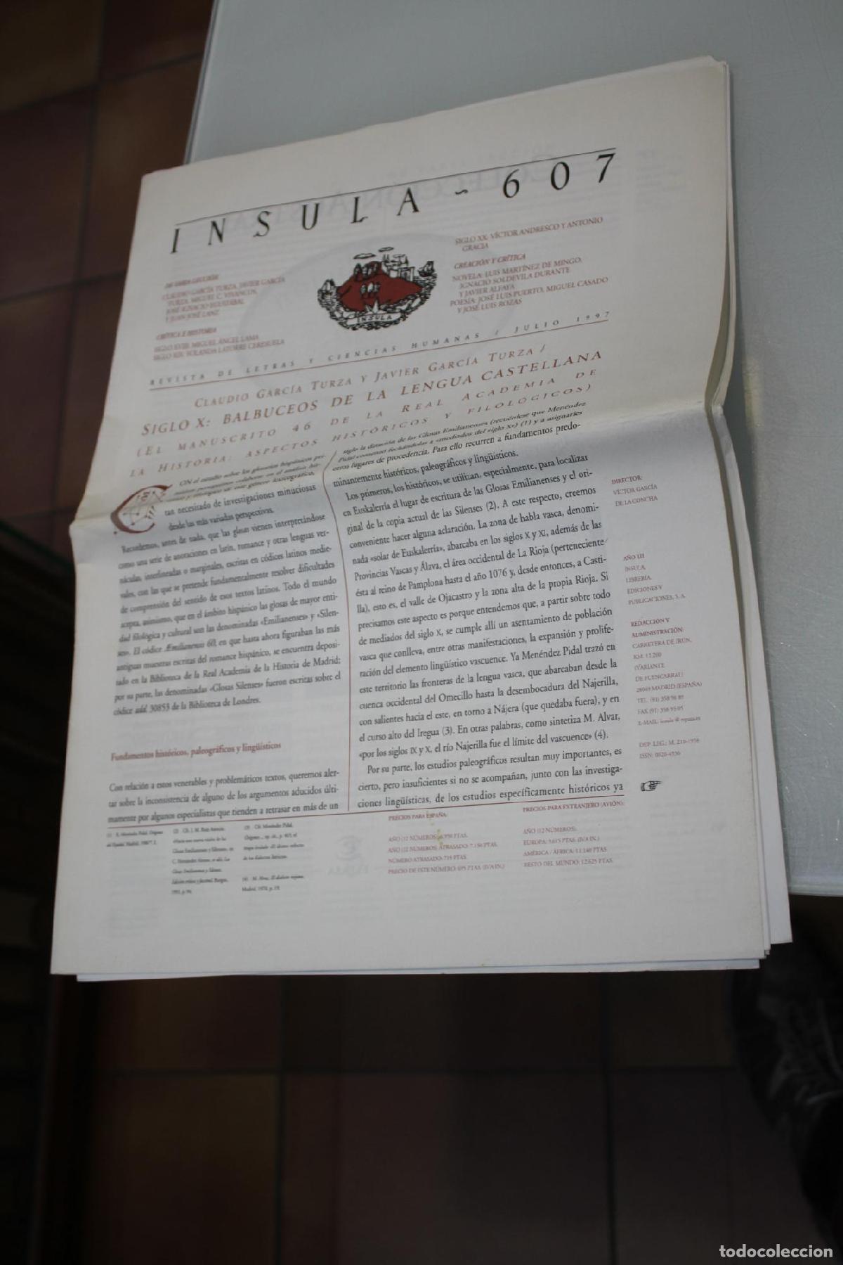 Coleccionismo de Revista Blanco y Negro: &Iacute;nsula, 607. Siglo X: Balbuceos de la lengua castellana (El manuscrito 46 de la Real Academia de la