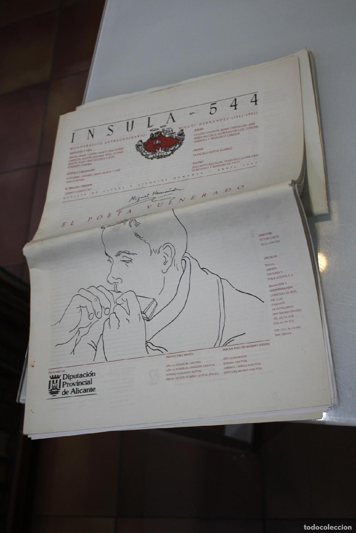 Coleccionismo de Revista Blanco y Negro: &Iacute;nsula, 544. Miguel Hern&aacute;ndez. El poeta vulnerado. Abril 1992. - Vv.aa.