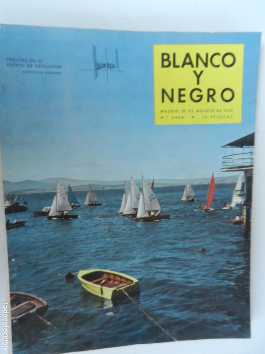 Coleccionismo de Revista Blanco y Negro: BLANCO Y NEGRO N&ordm; 2468- 08-1959- REGATAS EN EL PUERTO DE SANTANDER