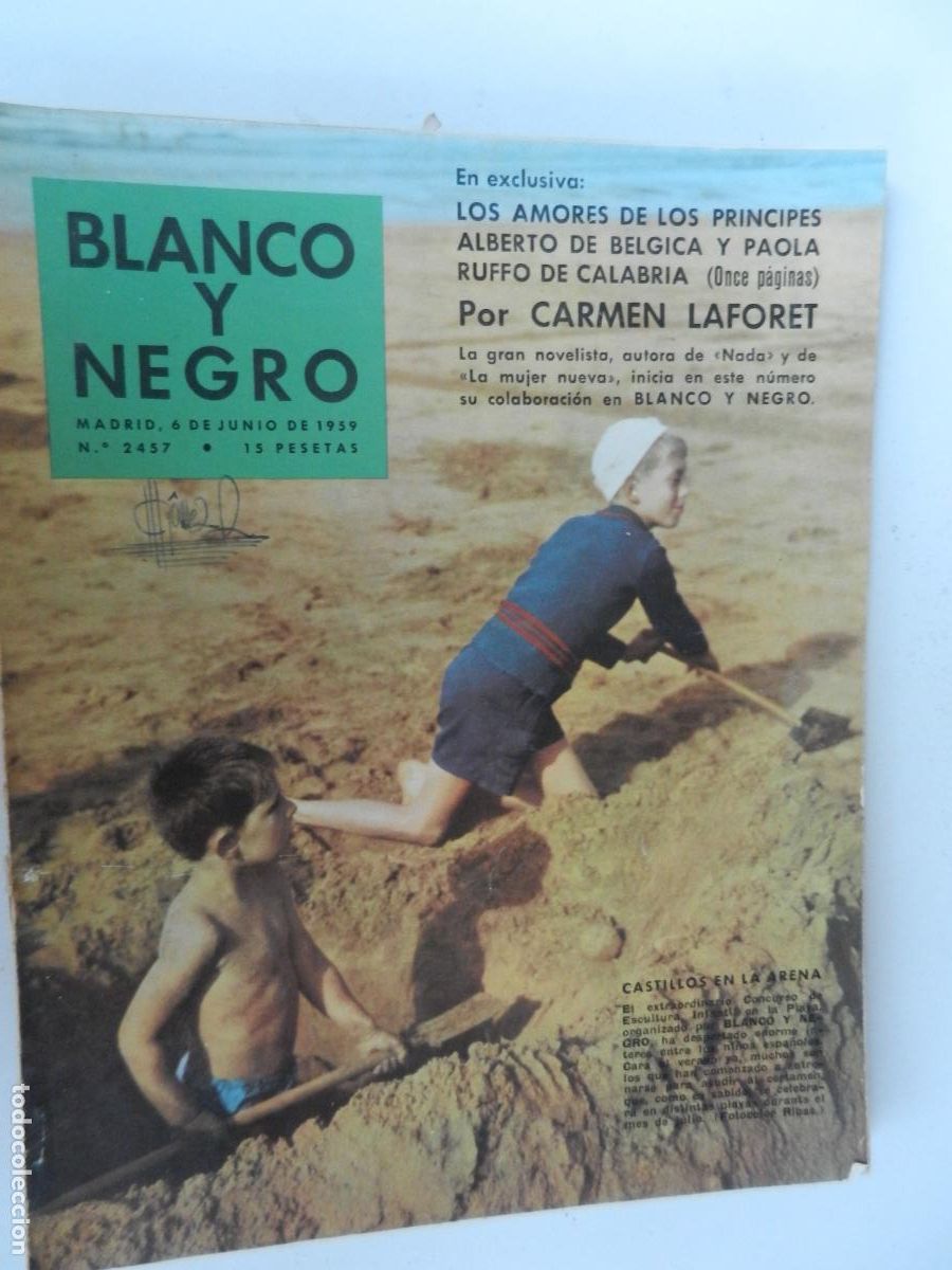 Coleccionismo de Revista Blanco y Negro: BLANCO Y NEGRO N&ordm; 2457- 06-1959-LOS AMORES DE LOS PRINCIPES ALBERTO DE BELGICA Y PAOLA