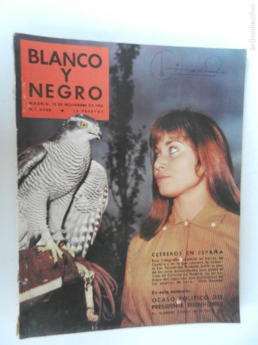 Coleccionismo de Revista Blanco y Negro: BLANCO Y NEGRO N&ordm; 2428 - 11-1958- CETREROS EN ESPA&Ntilde;A - OCASO DE EISENHOWER