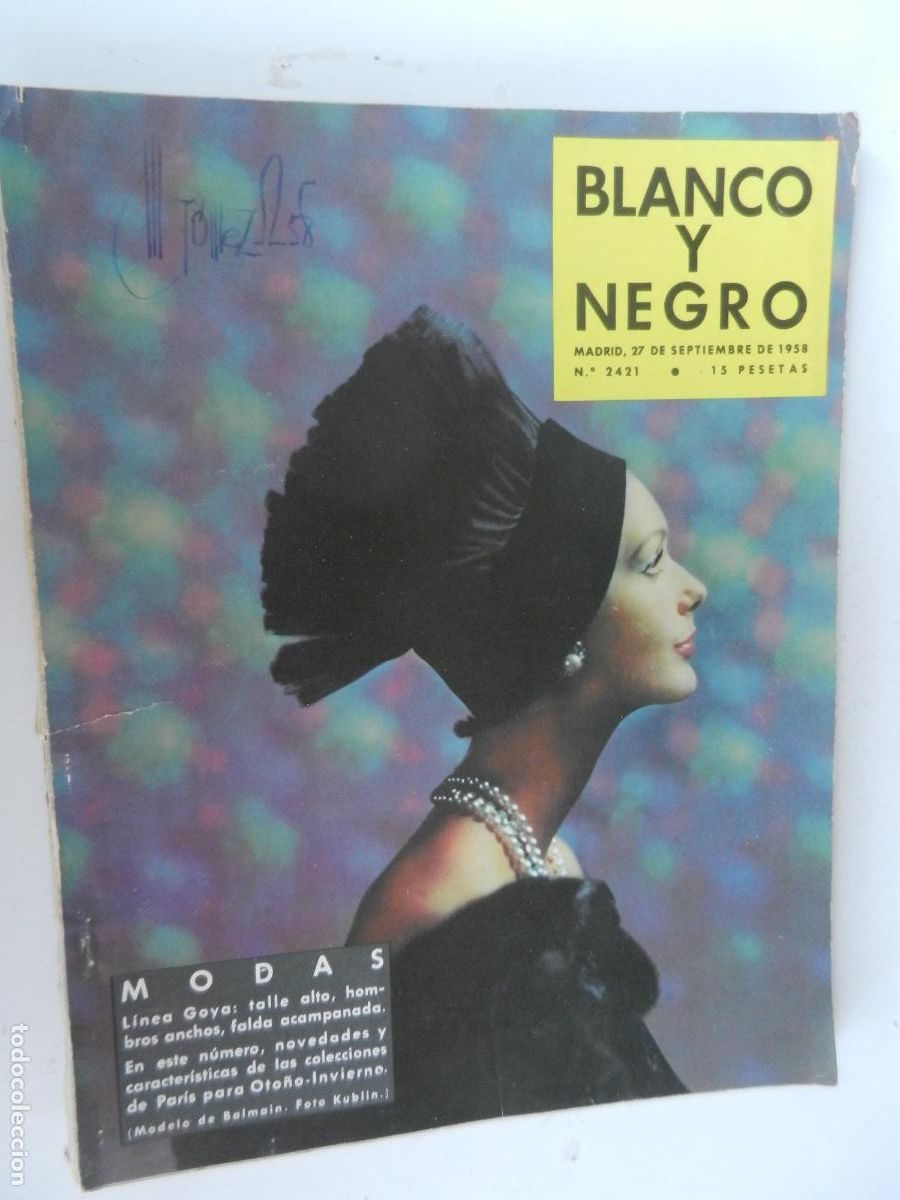 Coleccionismo de Revista Blanco y Negro: BLANCO Y NEGRO N&ordm; 2421 - 09-1958 - MODAS OTO&Ntilde;O INVIERNO , EL GENERALISIMO EN LAS HONRAS FUNEBRES
