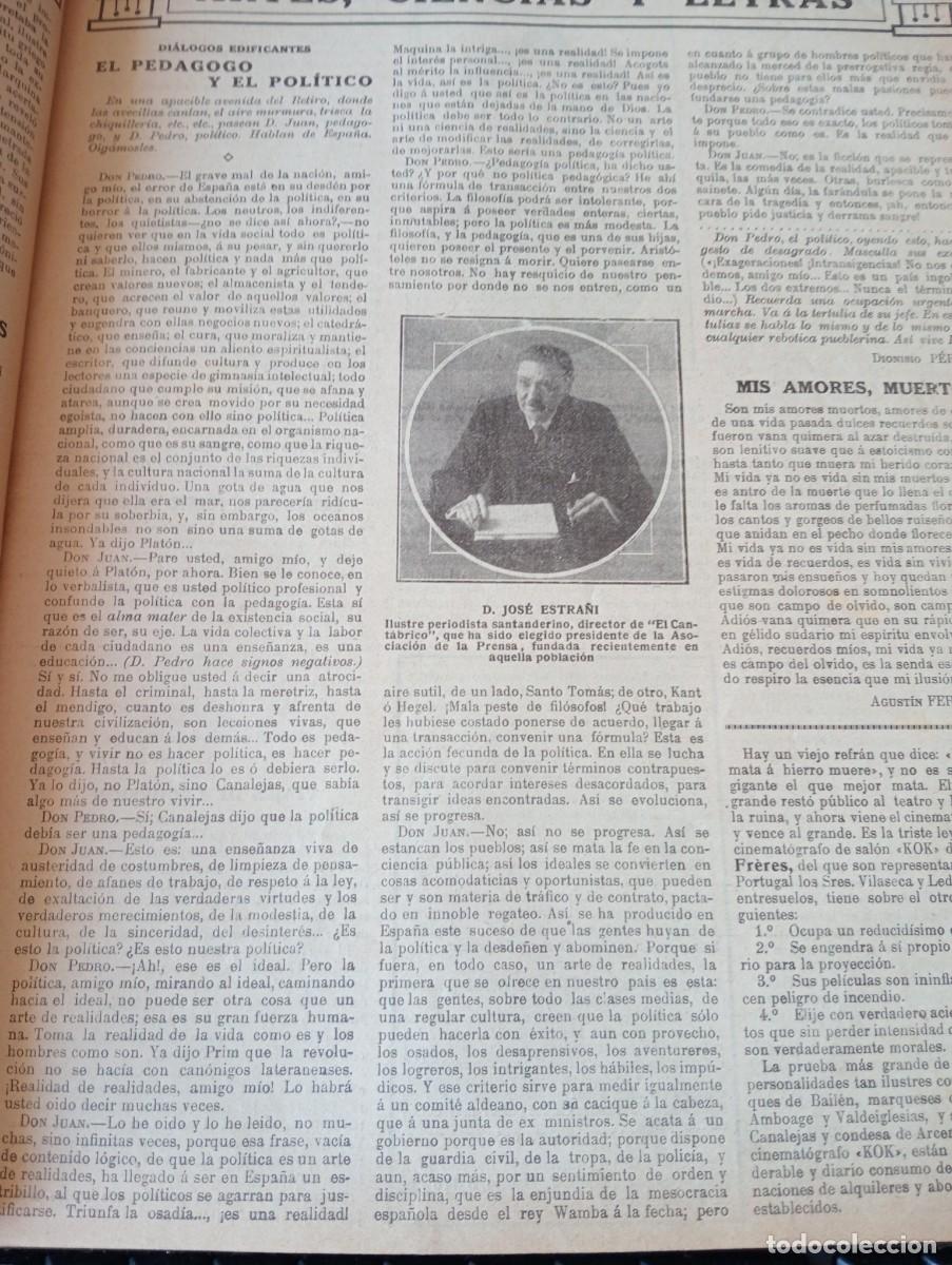 Coleccionismo de Revista Blanco y Negro: REVISTA ENTERA A&Ntilde;O 1914 JOSE ESTRA&Ntilde;I SANTANDER EL CANTABRICO MARQUES DE VILLAVICIOSA ALCIRA REQUENA