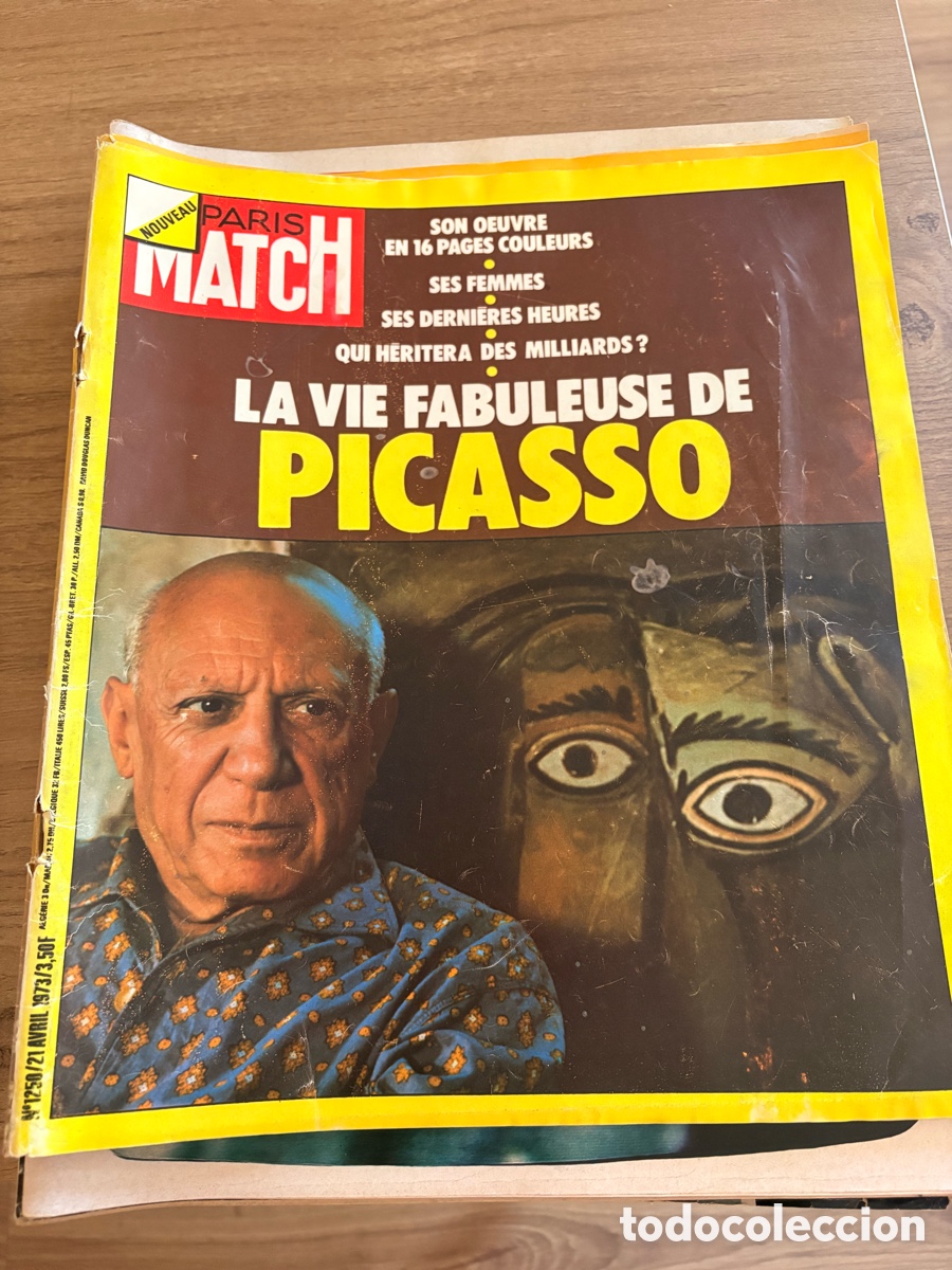 Coleccionismo de revista Blanco y Negro: Lote de 4 revistas originales Paris Match (1969-1973) &ndash; Programa Apolo y Picasso