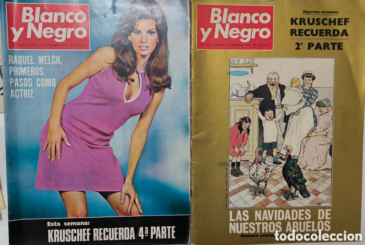 Coleccionismo de revista Blanco y Negro: KRUSCHEF RECUERDA-4 REVISTAS BLANCO Y NEGRO- 1970
