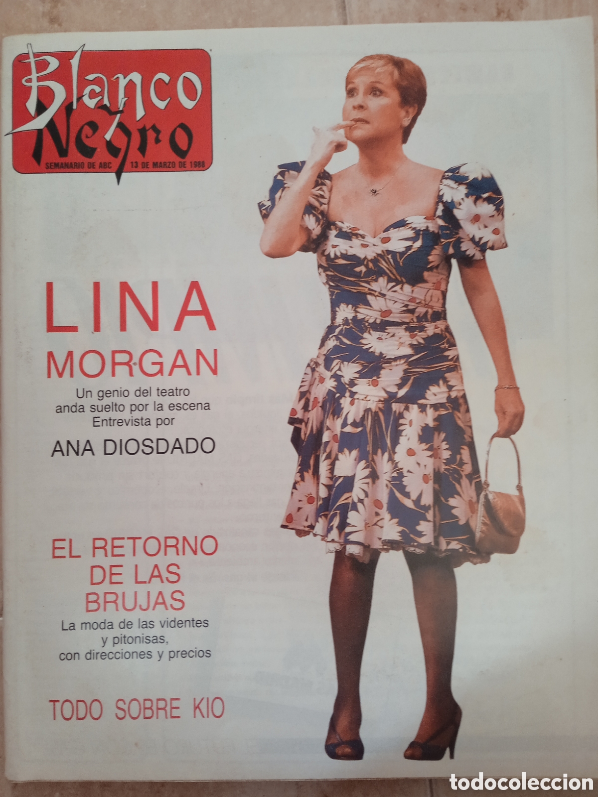 Coleccionismo de revista Blanco y Negro: Revista Blanco y Negro n&deg;3585 Lina Morgan Lola Flores Raphael Sara Montiel