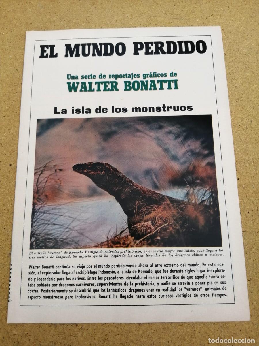 Coleccionismo de revista Blanco y Negro: REVISTILLA BLANCO Y NEGRO. EL MUNDO PERDIDO, POR WALTER BONATTI. LA ISLA DE LOS MONSTRUOS