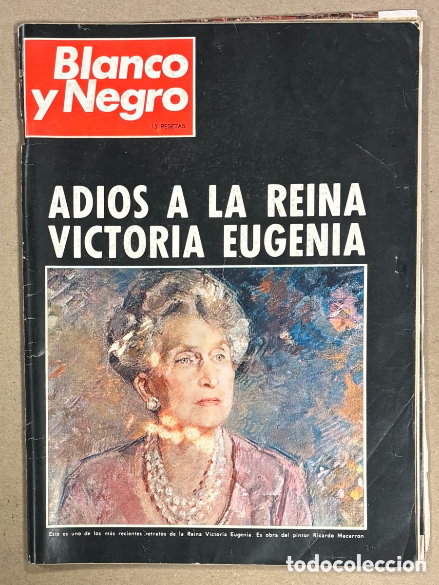 Coleccionismo de revista Blanco y Negro: BLANCO Y NEGRO (1963). ADI&Oacute;S A LA REINA VICTORIA EUGENIA, URTAIN,&hellip; VER SUMARIO EN FOTOGRAF&Iacute;AS.