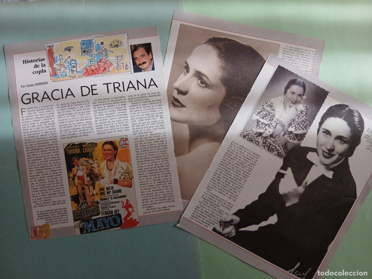 Sammeln von Zeitschriften Blanco y Negro: GRACIA DE TRIANA. HISTORIAS DE LA COPLA (Por Carlos Herrera). Colecionable Revista Blanco y Negro