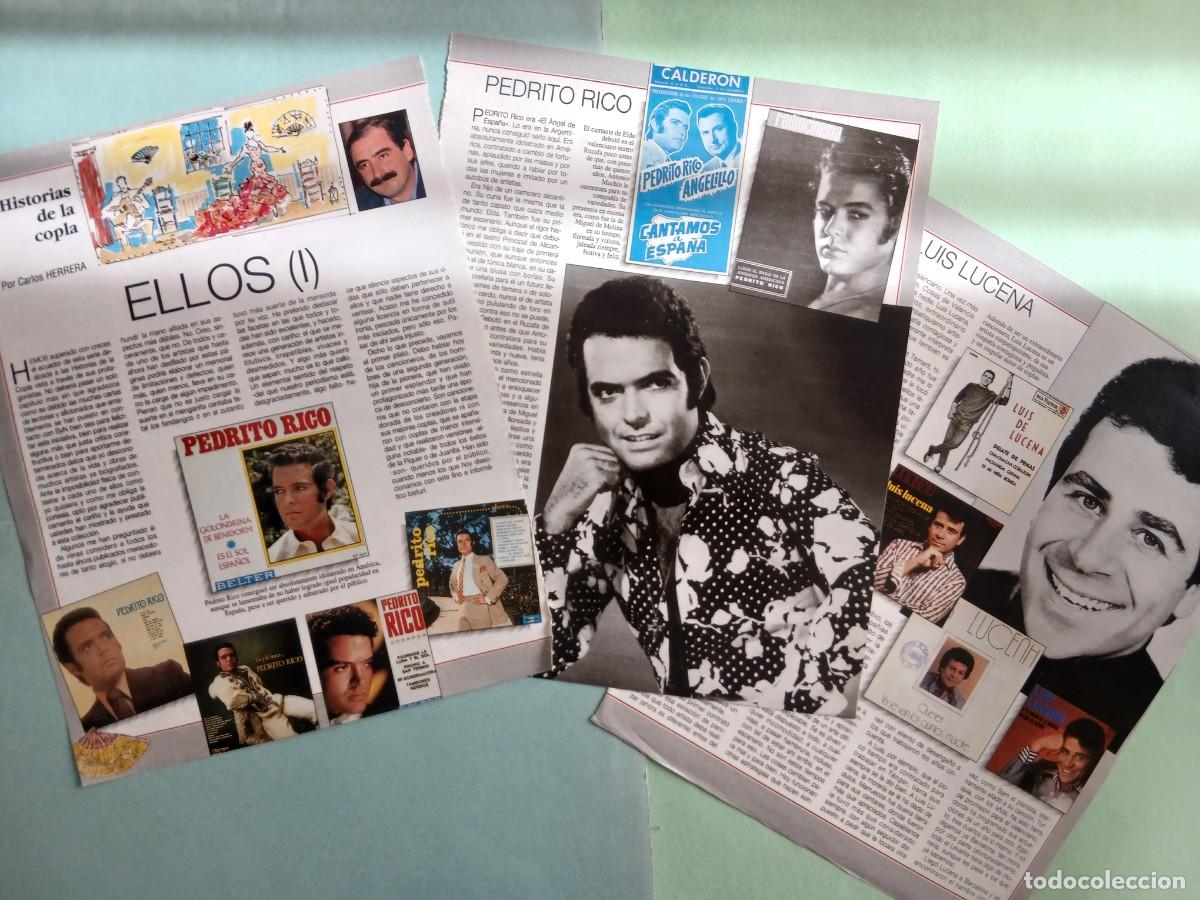 Coleccionismo de revista Blanco y Negro: PEDRITO RICO Y LUIS LUCENA. HISTORIAS DE LA COPLA (Por Carlos Herrera). Revista Blanco y Negro
