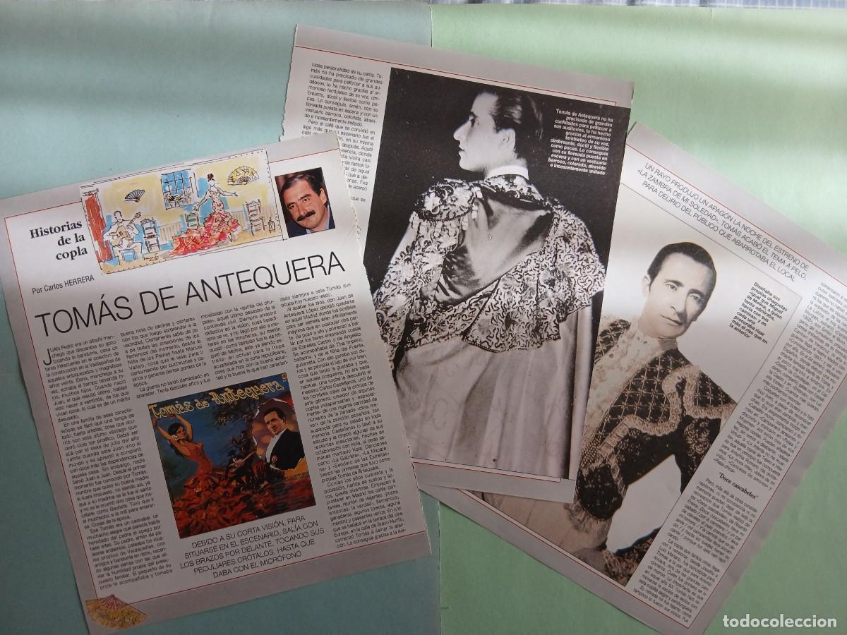 Coleccionismo de revista Blanco y Negro: TOMAS DE ANTEQUERA. HISTORIAS DE LA COPLA (Por Carlos Herrera). Coleccionable Revista Blanco y Negro