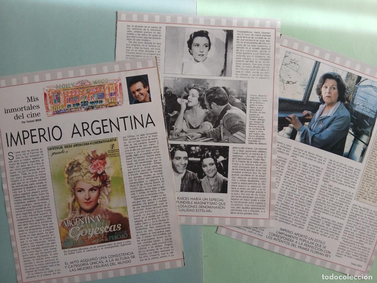Coleccionismo de revista Blanco y Negro: IMPERIO ARGENTINA. MIS INMORTALES DEL CINE (Por Terenci Moix). Coleccionable Revista Blanco y Negro