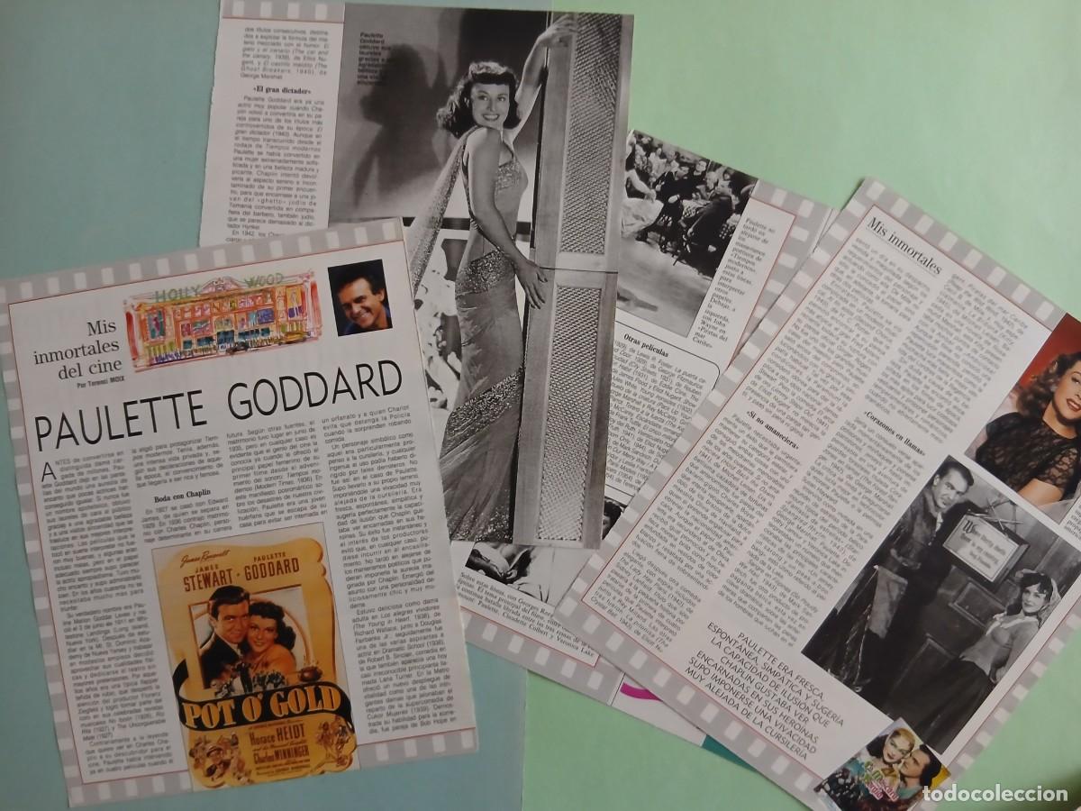 Coleccionismo de revista Blanco y Negro: PAULETTE GODDARD. MIS INMORTALES DEL CINE (Por Terenci Moix). Coleccionable Revista Blanco y Negro