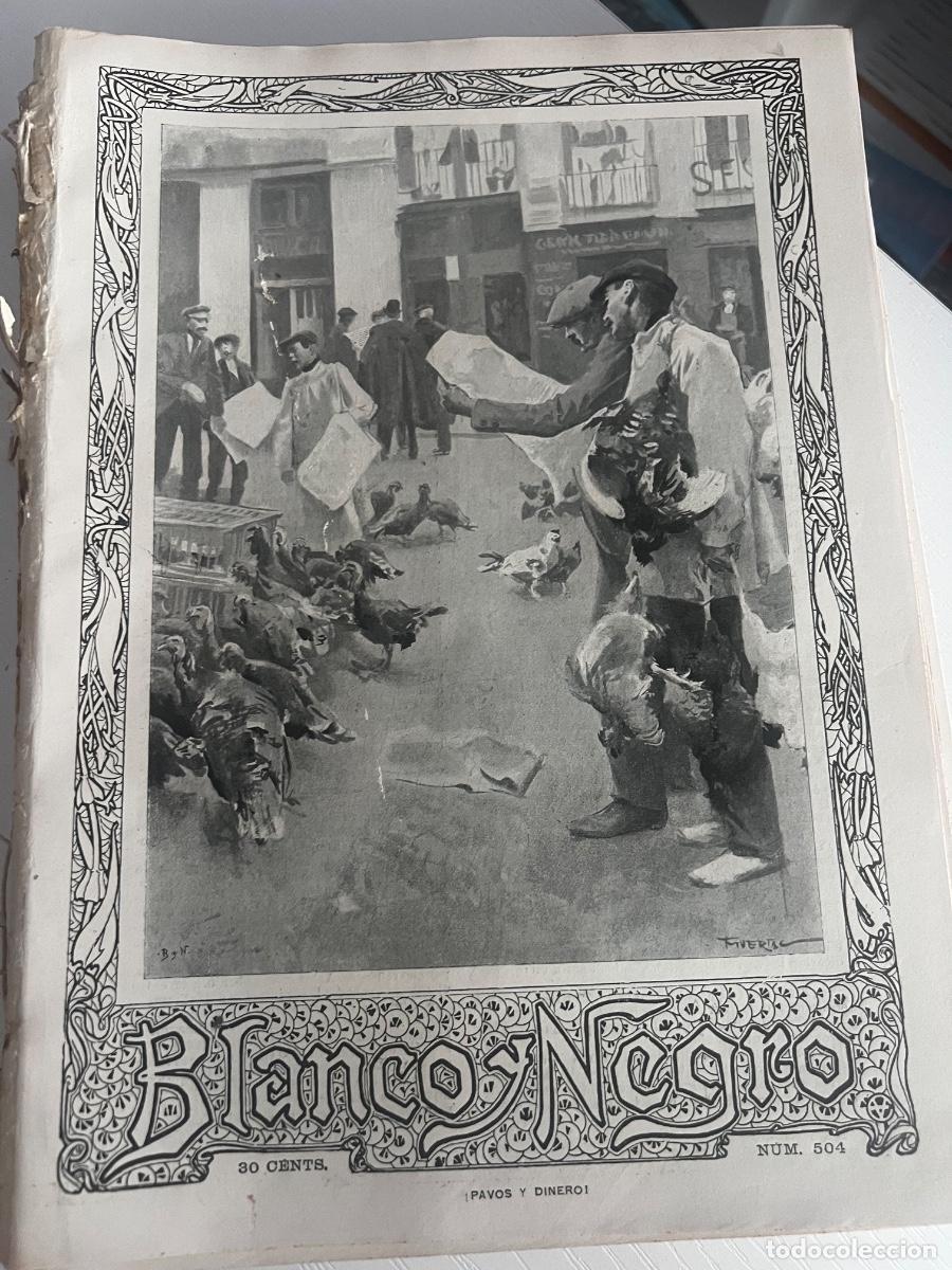 Coleccionismo de revista Blanco y Negro: BLANCO Y NEGRO. N&ordm; 504. A&Ntilde;O 1900. LO QUE SE COME: PAVOS, TURR&Oacute;N, CASCAJO... FESTIVAL INFANTIL.. LEER