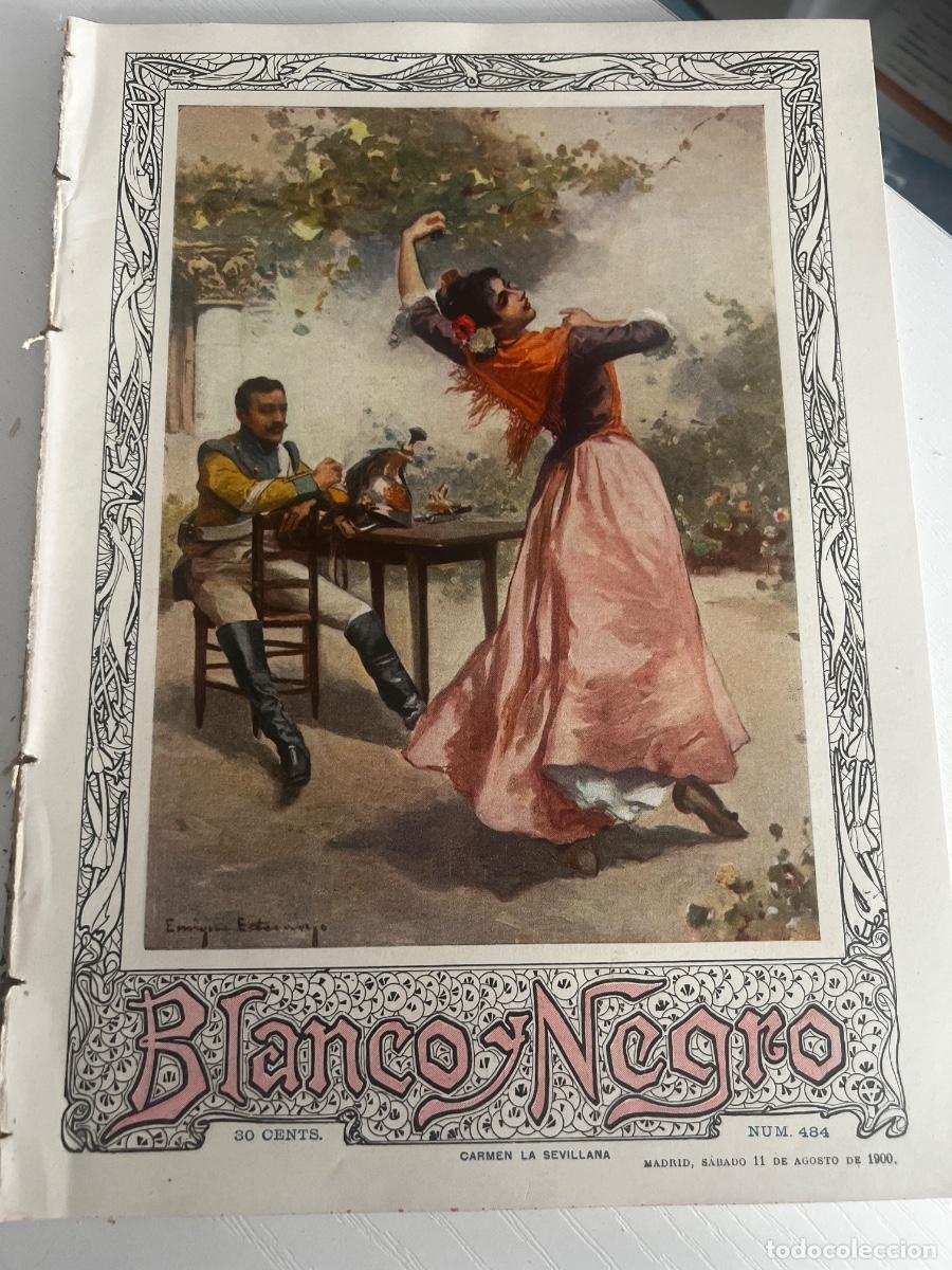 Coleccionismo de revista Blanco y Negro: BLANCO Y NEGRO. N&ordm; 484. A&Ntilde;O 1900. LE&Oacute;N Y LLERENA. ENTIERRO DE &rdquo;LAGARTIJO&rdquo;. LA INFANTA ISABEL... LEER