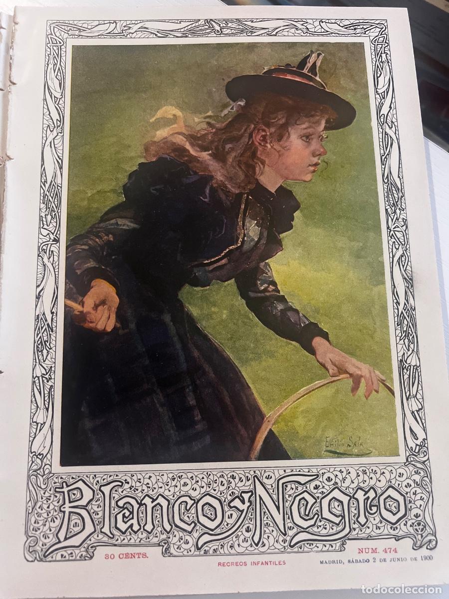 Coleccionismo de revista Blanco y Negro: BLANCO Y NEGRO. N&ordm; 474. A&Ntilde;O 1900. FLAMMARI&Oacute;N EN ESPA&Ntilde;A. DE MADRID A ARGAMASILLA. EL ECLIPSE T.. LEER