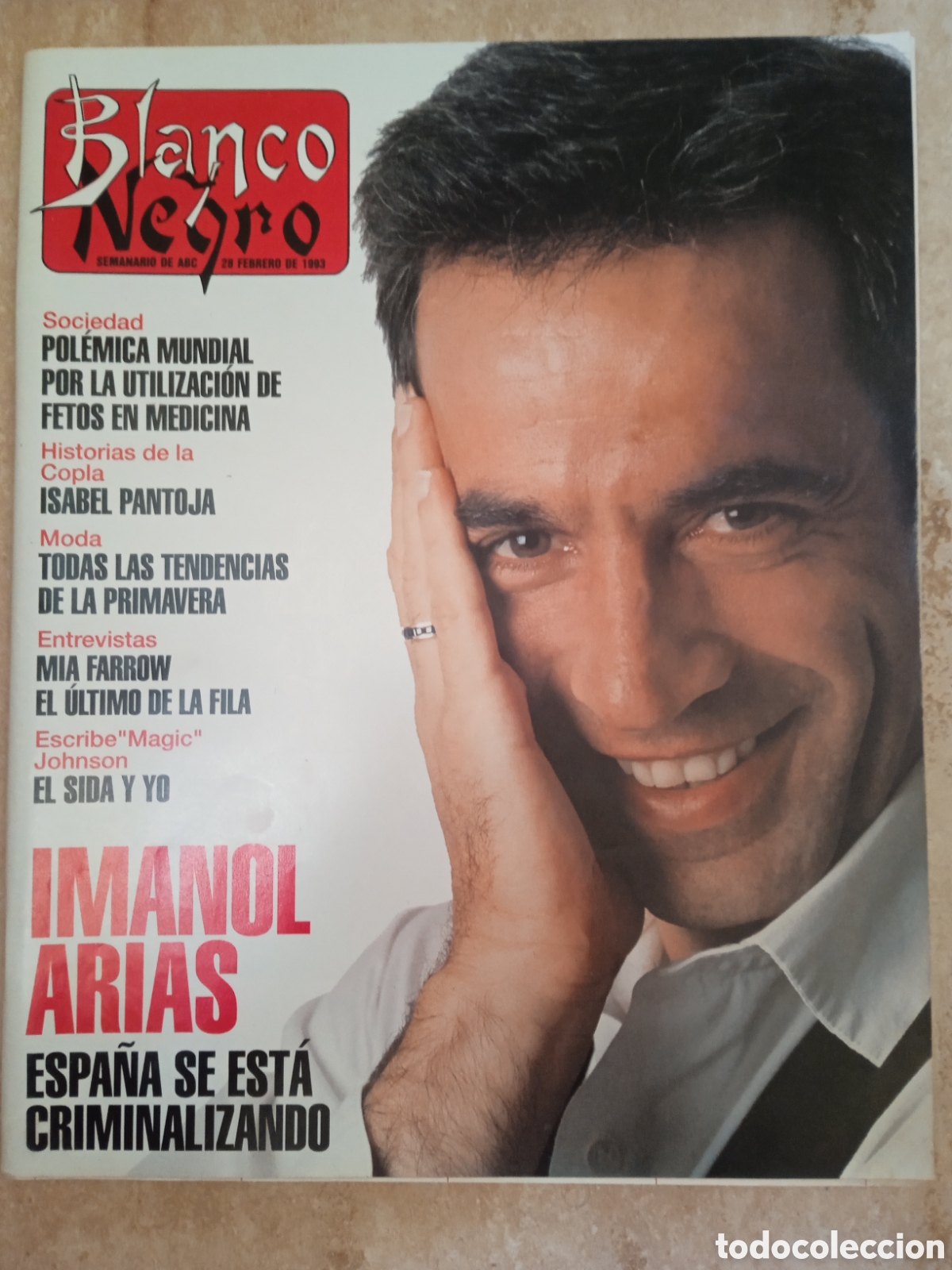 Coleccionismo de revista Blanco y Negro: Blanco y Negro n&deg;3844;El &Uacute;ltimo de la Fila Magic Johnson Imanol Arias