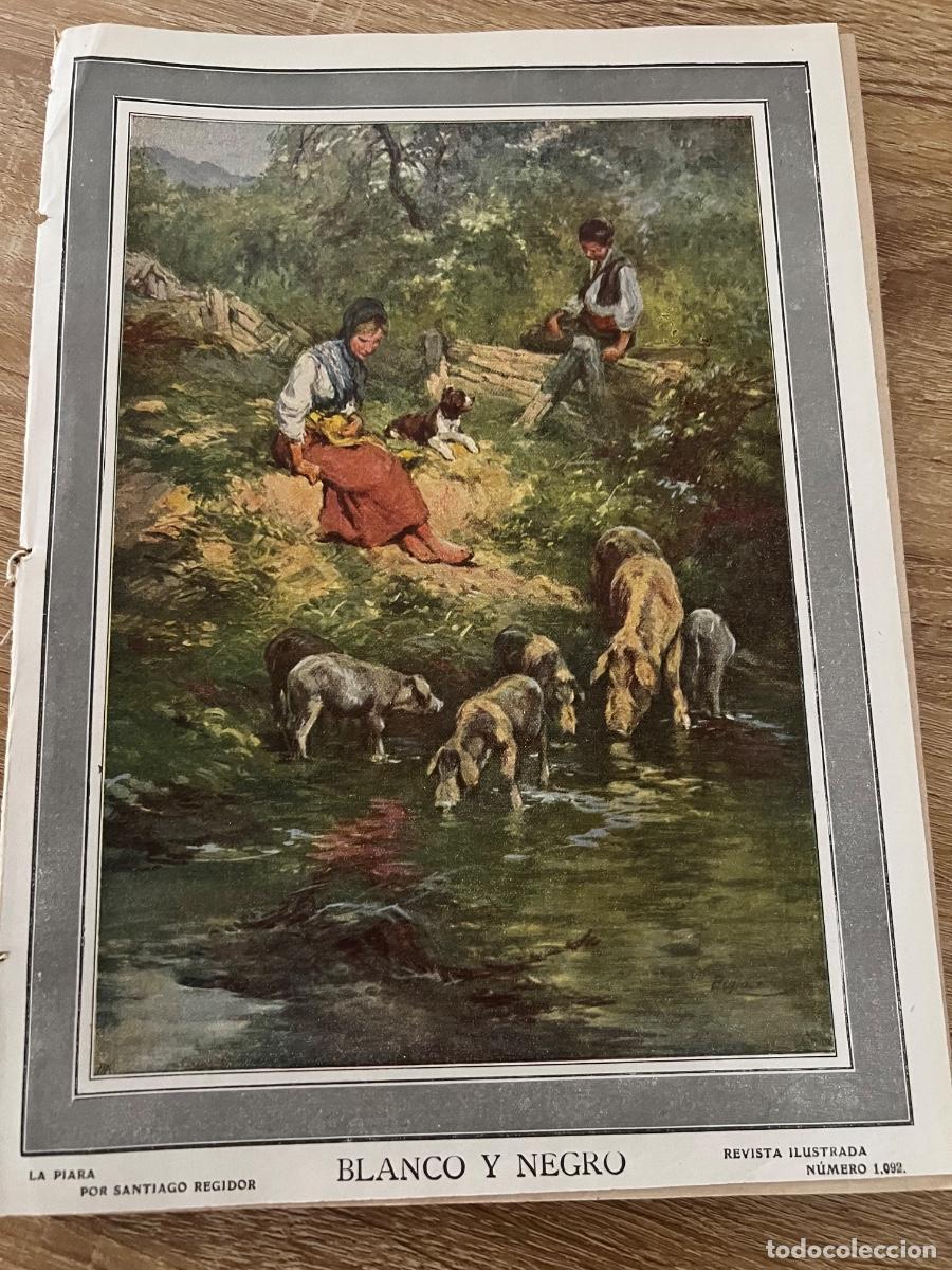 Coleccionismo de revista Blanco y Negro: BLANCO Y NEGRO. N&ordm; 1092. A&Ntilde;O 1912. FIESTA BEN&Eacute;FICA EN PONTEVEDRA. LAS REGATAS DE CANOAS EN M&Oacute;.. LEER
