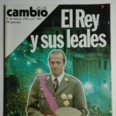 Coleccionismo de Revista Cambio 16: CAMBIO 16 - 9 DE MARZO DE 1981 - EL REY Y SUS LEALES. EL GOLPE DE ESTADO, PASO A PASO (23F). Lote 182106886