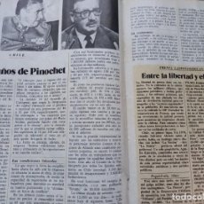 Coleccionismo de Revista Cambio 16: PINOCHET, UN AÑO DEL GOLPE DE ESTADO EN CHILE. INFORME 4 PAGINAS RECORTE CAMBIO 16 SEPTIEMBRE 1974. Lote 313872288