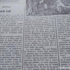 Coleccionismo de Revista Cambio 16: POLEMICA EN EL AYUNTAMIENTO DE VALENCIANA, SEVILLA. RECORTE CAMBIO 16 SEPTIEMBRE 1974. Lote 313897908