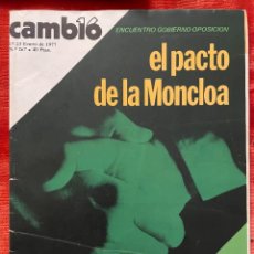 Coleccionismo de Revista Cambio 16: REVISTA CAMBIO 16 Nº 267. ENERO DE 1.977. EL PACTO DE LA MONCLOA. Lote 325838998