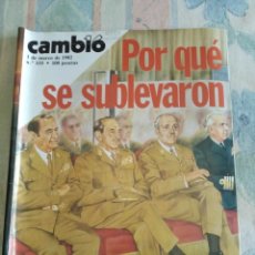 Coleccionismo de Revista Cambio 16: CAMBIO 16. PORQUÉ SE SUBLEVARON. 1 MARZO 1982. Nº 535. LEER.. Lote 337578103