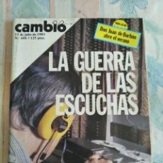 Coleccionismo de Revista Cambio 16: CAMBIO 16. LA GUERRA DE LAS ESCUCHAS. 11 JULIO 1983. Nº 606. LEER.