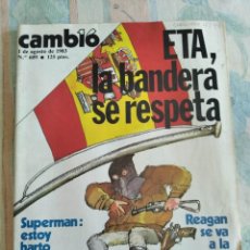 Coleccionismo de Revista Cambio 16: CAMBIO 16. E.T.A., LA BANDERA SE RESPETA. 1 AGOSTO 1983. Nº 609. LEER.