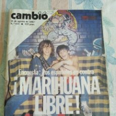 Coleccionismo de Revista Cambio 16: CAMBIO 16. ENCUESTA: LOS ESPAÑOLES EN CONTRA !MARIHUANA LIBRE¡. 15 AGOSTO 1983. Nº 611. LEER.