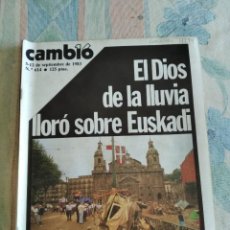 Coleccionismo de Revista Cambio 16: CAMBIO 16. EL DIOS DE LA LLUVIA LLORÓ SOBRE EUSKADI. 5-12 SEPTIEMBRE 1983. Nº 614. LEER.