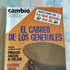 Coleccionismo de Revista Cambio 16: CAMBIO 16. EL CABREO DE LOS GENERALES. 26 SEPTIEMBRE, 3 OCTUBRE 1983. Nº 617. LEER.