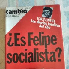 Coleccionismo de Revista Cambio 16: CAMBIO 16. EXCLUSIVA DEL CHE ¿ES FELIPE SOCIALISTA?. 18-25 JUNIO 1984. Nº 655. LEER.