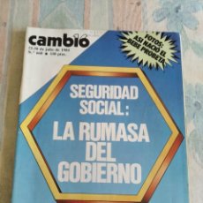 Coleccionismo de Revista Cambio 16: CAMBIO 16. SEGURIDAD SOCIAL: LA RUMASA DEL GOBIERNO. 23-30 JULIO 1984. Nº 660. LEER.