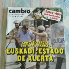 Coleccionismo de Revista Cambio 16: CAMBIO 16. EUSKADI: ESTADO DE ALERTA. 1-8 OCTUBRE 1984. Nº 670. LEER.. Lote 337601613