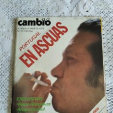 Coleccionismo de Revista Cambio 16: CAMBIO 16. PORTUGAL EN ASCUAS. 31 MARZO, 6 ABRIL 1975. Nº 173. LEER.. Lote 338889723