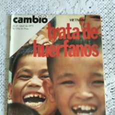 Coleccionismo de Revista Cambio 16: CAMBIO 16. TRATA DE HUÉRFANOS. 21-27 ABRIL 1975. Nº 176. LEER.. Lote 338890858