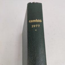 Coleccionismo de Revista Cambio 16: L-1187. CAMBIO16. AÑO 1976-1977. UN TOMO CON 12 REVISTAS. DICIEMBRE-MARZO. Lote 353021814