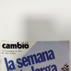 Coleccionismo de Revista Cambio 16: REVISTA CAMBIO 16. NRO. 204. 1975